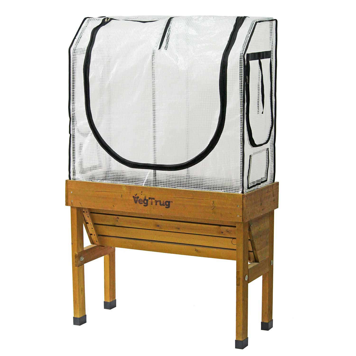 Small Wall Hugger Greenhouse Frame & Multi-cover Set | White