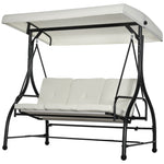 3 Seater Canopy Swing Chair Porch Hammock Bed Rocking Bench