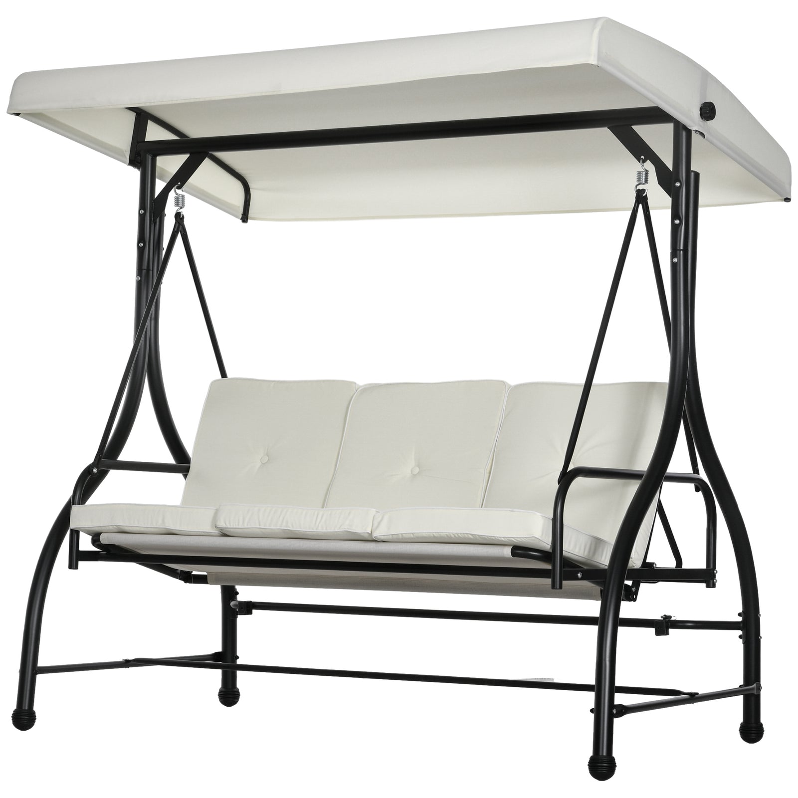 3 Seater Canopy Swing Chair Porch Hammock Bed Rocking Bench