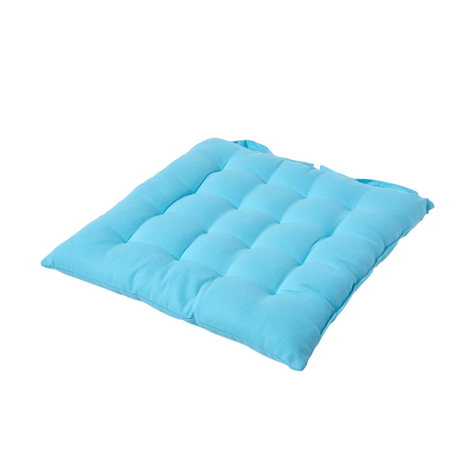 100% Cotton Seat Pads Plain Chair Cushions For Dining Room, Kitchen, Or Outdoor Garden Use | Set-of-1 | Light Blue