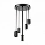 Emitto Ceiling Lights 5 Lights Flush Fitting Pendant Lamp E27 Base Black