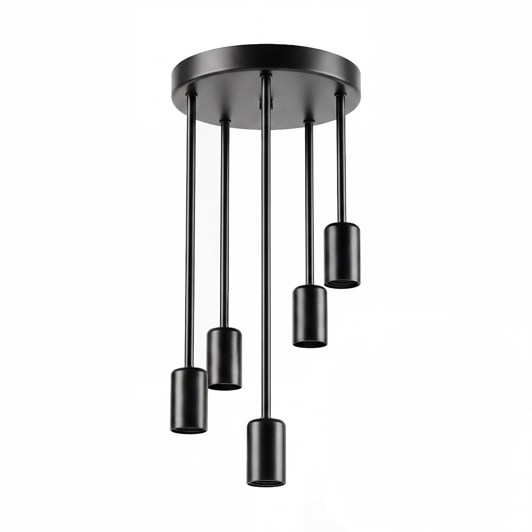 Emitto Ceiling Lights 5 Lights Flush Fitting Pendant Lamp E27 Base Black