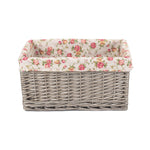 Wicker Antique Wash Garden Rose Willow Storage Baskets | Large | Red