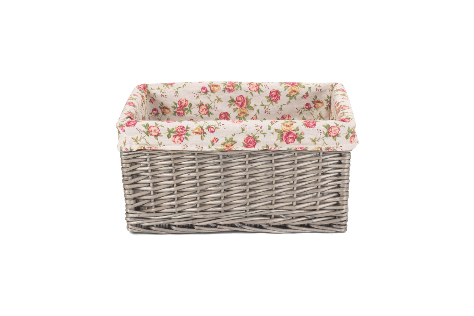 Wicker Antique Wash Garden Rose Willow Storage Baskets | Large | Red