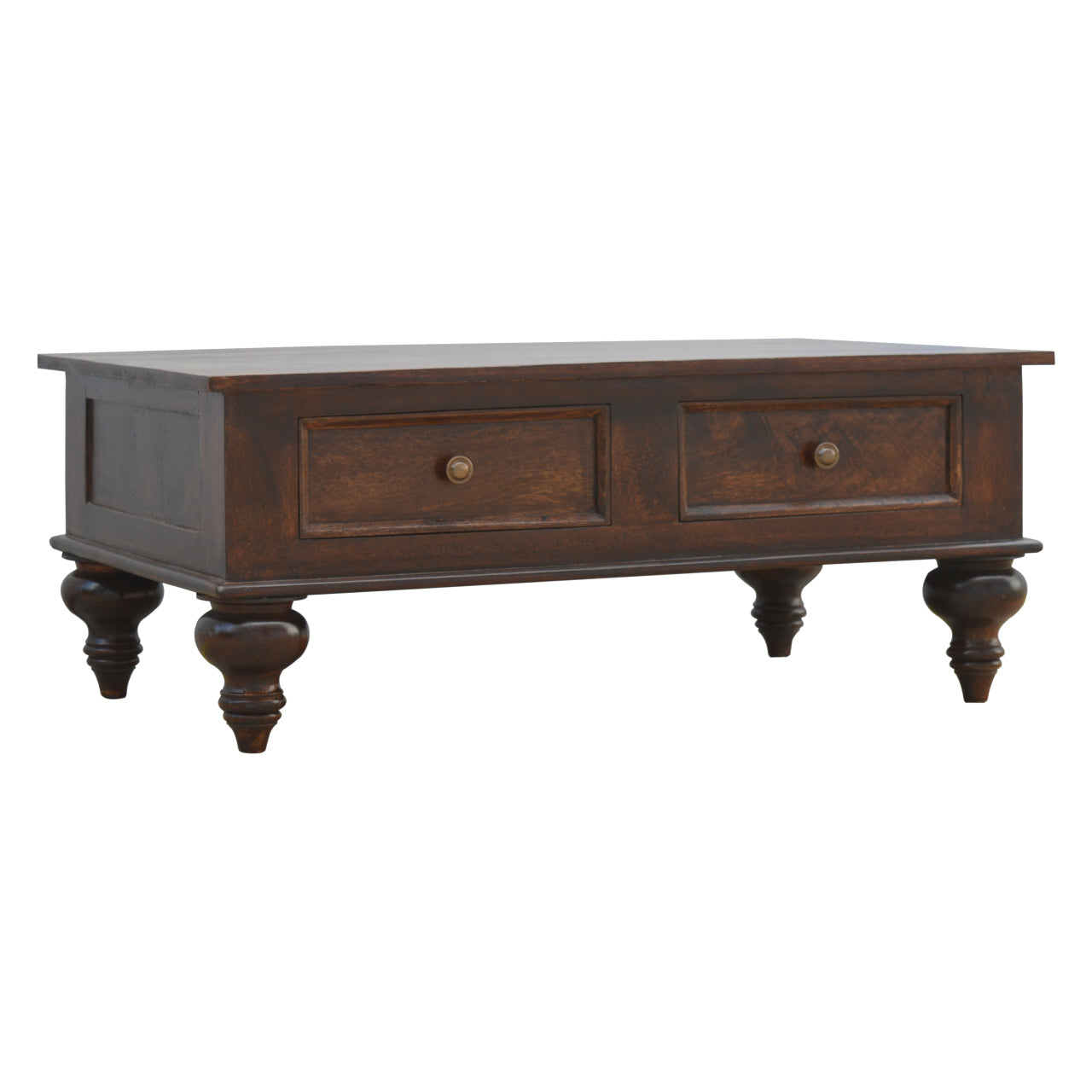 Turned 4 Drawer Coffee Table