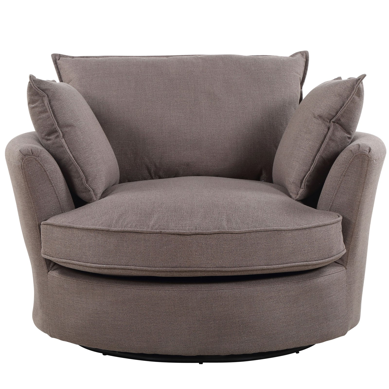 Irwin Swivel Based Cuddle Chair | Brown