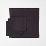 Plain Cotton Fabric 4 Napkins Set | 45cm x 45cm | Black