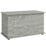Storage Chest With Safety Hinged Lid, 102l Storage Box | Grey