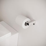 Toilet Roll Holder, Silver Gloss, Wall-mounted, 8 Cm. Collection Metric