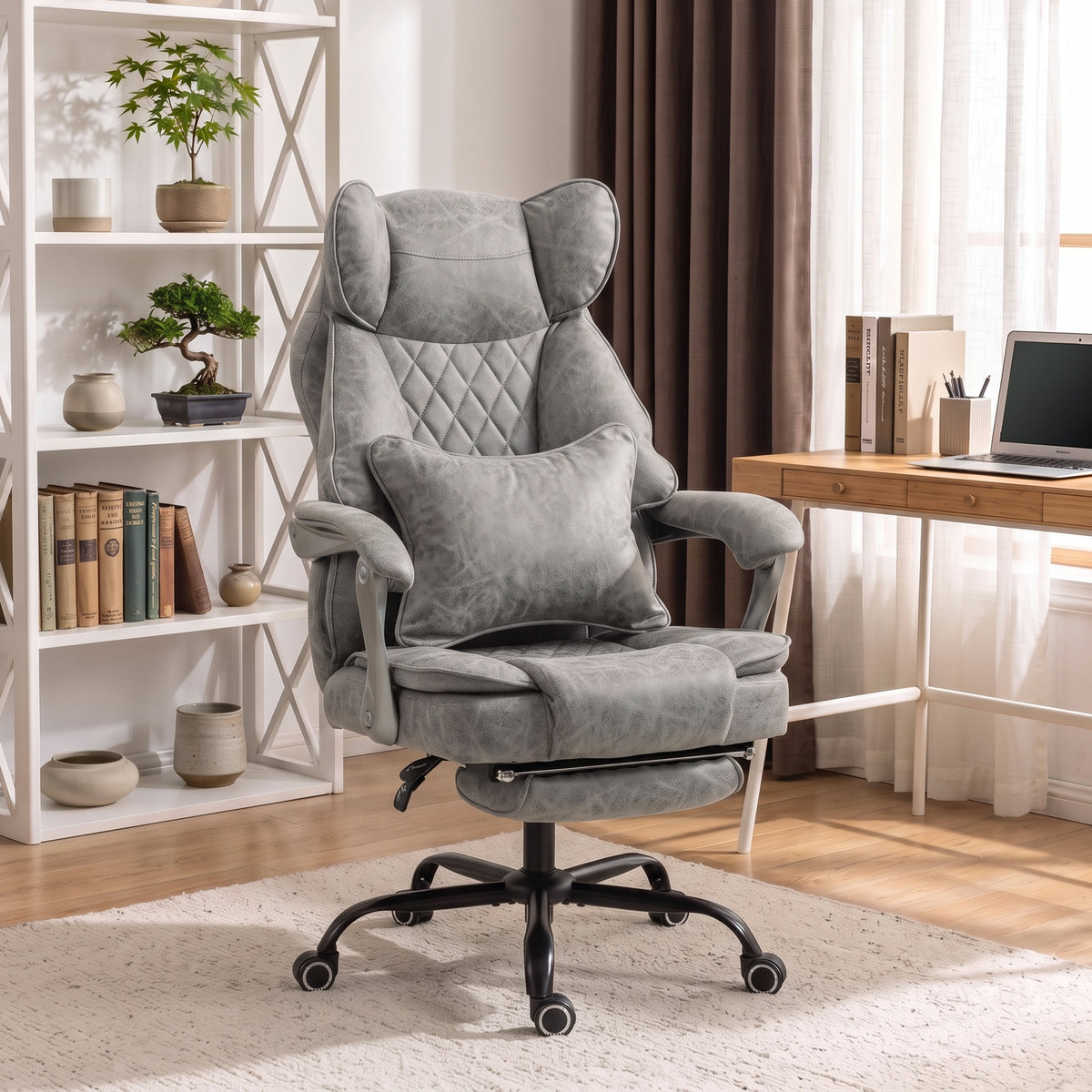 Big And Tall Office Chair With Lumbar Support | Grey