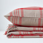Tartan Check Pattern Cushion Cover | 45cm x 45cm | Grey & Red