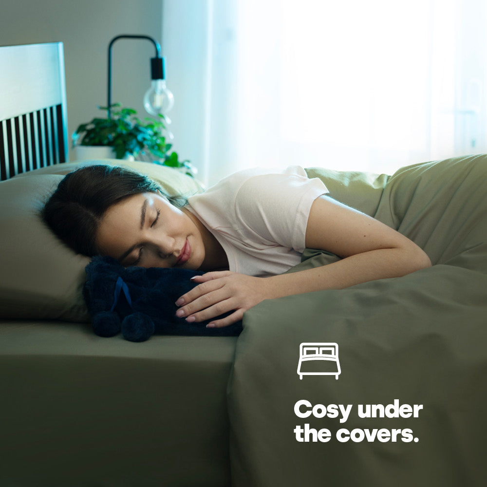 Plush Hot Water Bottle | Navy Blue