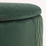 Arundel Heart-shaped Velvet Footstool With Storage | Green
