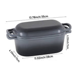 3.8l Enamelled Cast Iron Dutch Oven, Round Heavy Duty Casserole Pot With Lid, Ideal For Bread Baking