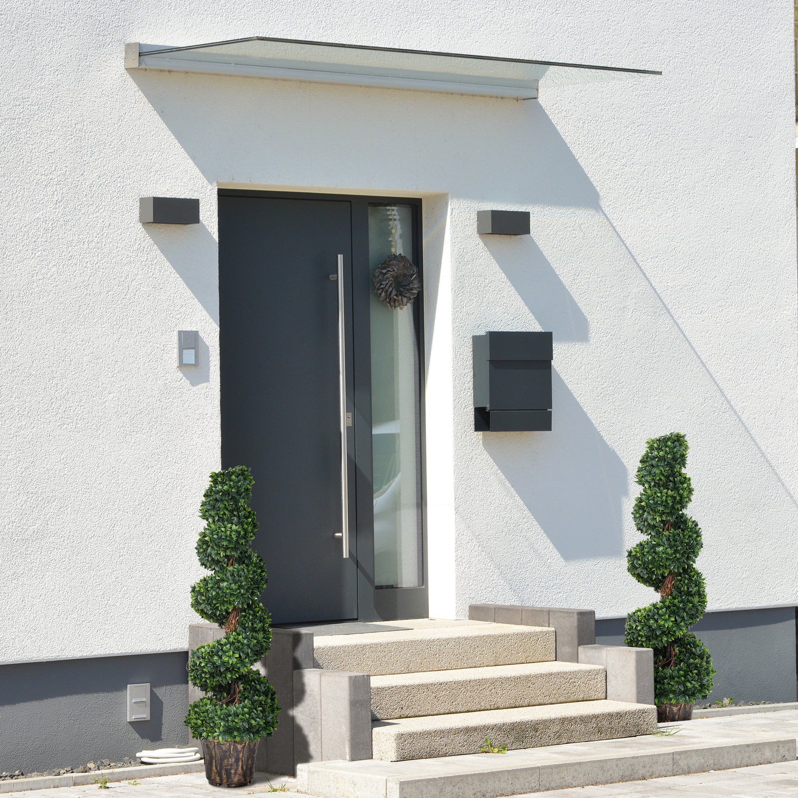 2 Pack 120cm Artificial Boxwood Spiral Tree Decorative