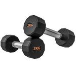 2 X 2kg Dumbbells With Non-slip Grip