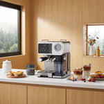 Breeins 1350w 20 Bar Espresso Machine With Pressure Gauge & 1.6l Water Tank