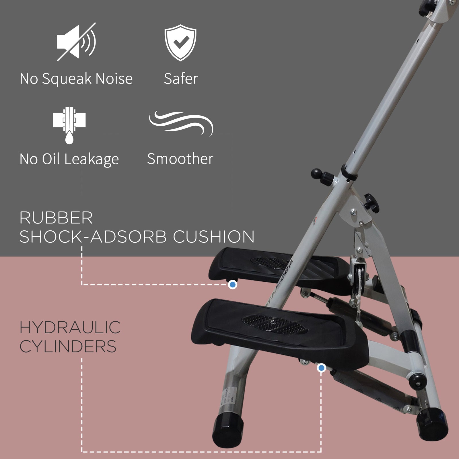 Foldable Step Machine Height Adjustable Stepper