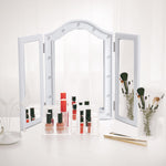 Lighted Tri-fold Vanity Mirror Large Cosmetic Mirror W/ Led