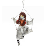 HOMCOM Halloween Animated Hanging Creepy Girl On Swing Decoration