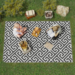152x243cm Outdoor Straw Rug For Camping/picnic | Black
