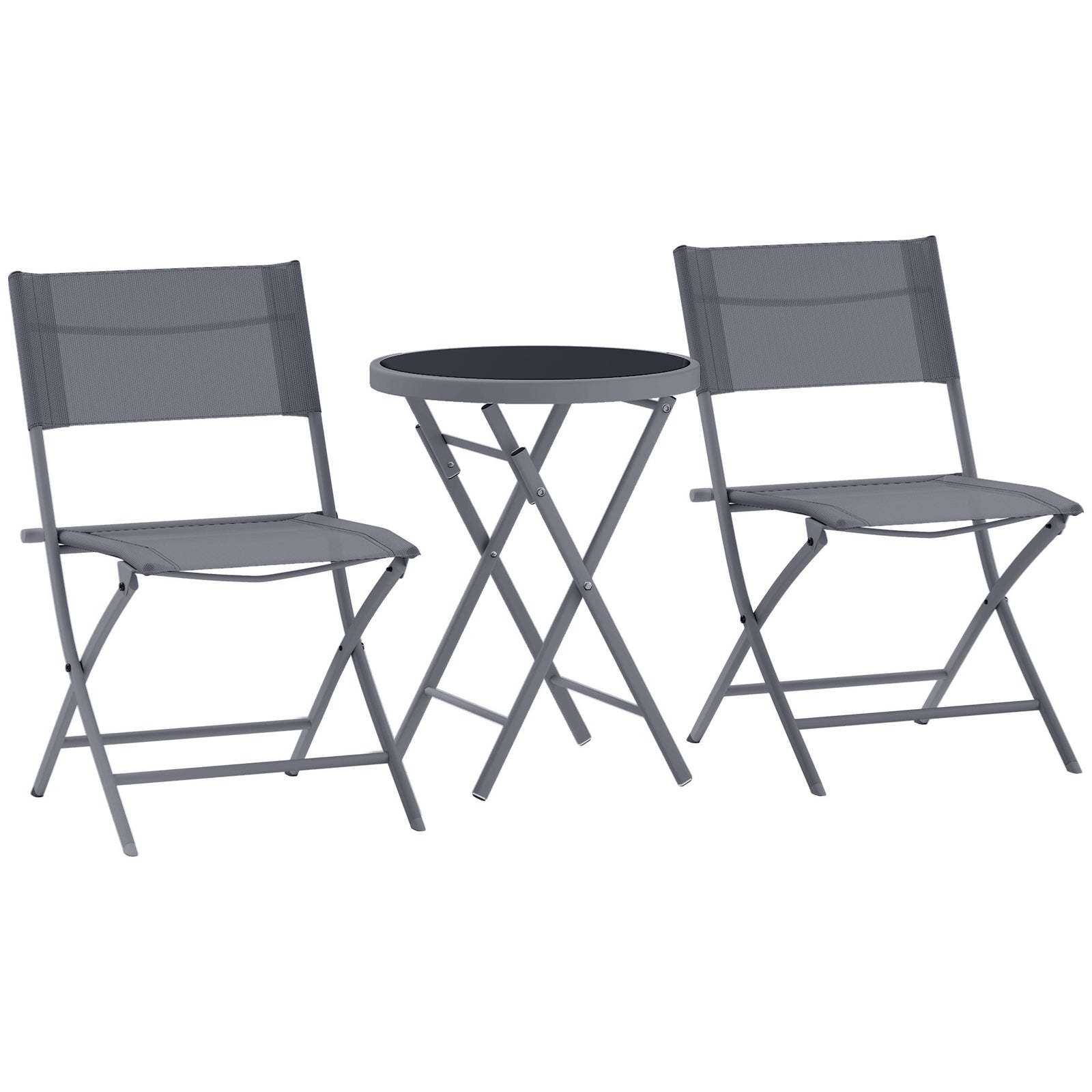 3-piece Outdoor Bistro Set, Grey
