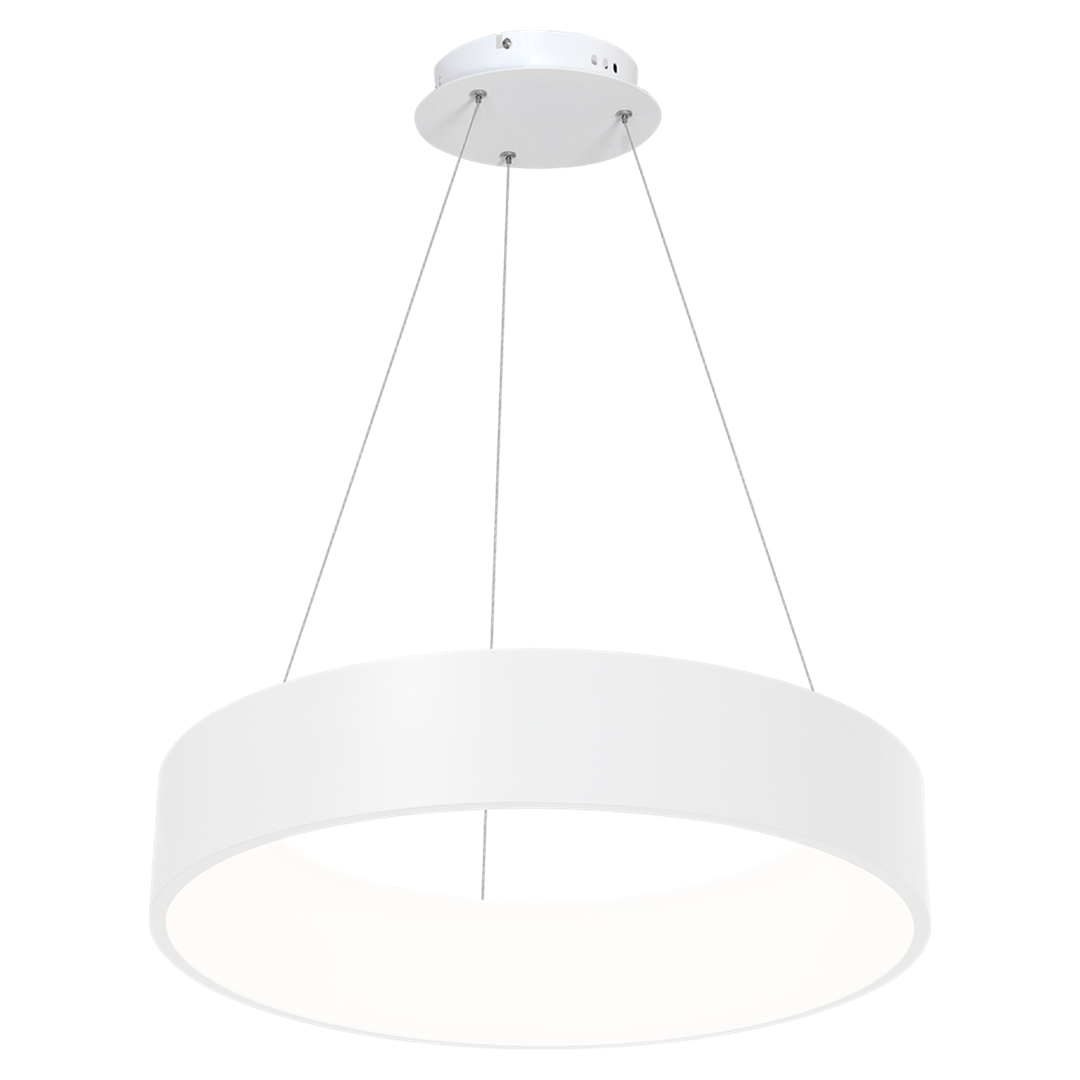 Ohio Stunning Led Pendant Lamp 24w(122w)  45cm Diameter Height Adjustable | White