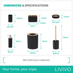 Bamboo Bathroom Set - Black
