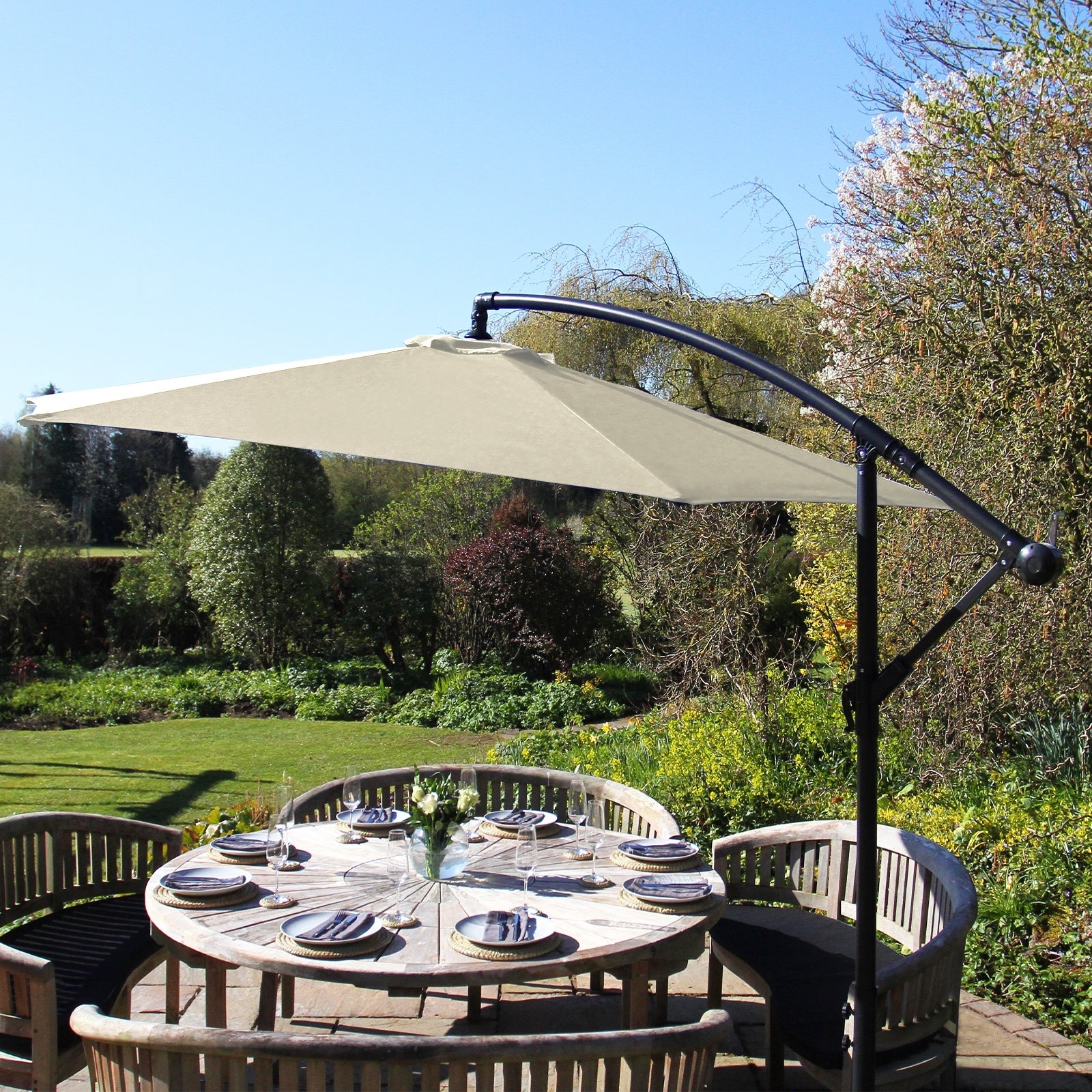 Cantilever Parasol & Fan Base | Beige