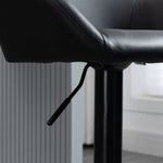 Adjustable Barstools With Footrest Set Of 2 | Black