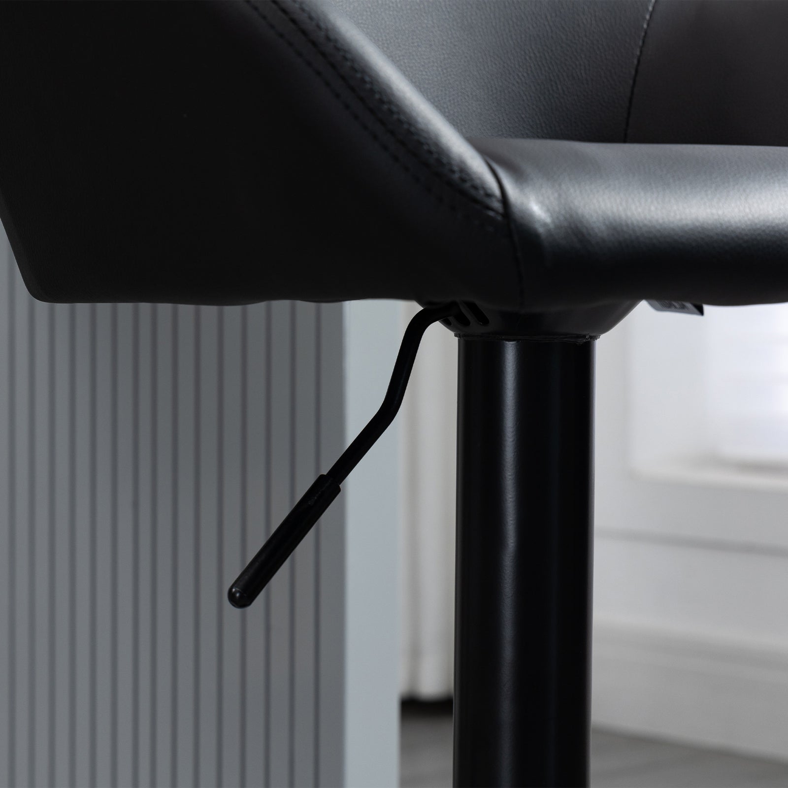 Adjustable Barstools With Footrest Set Of 2 | Black