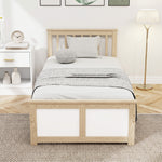 HOMCOM Storage Bed With 2 Drawers, Headboard, Wood Slat Support