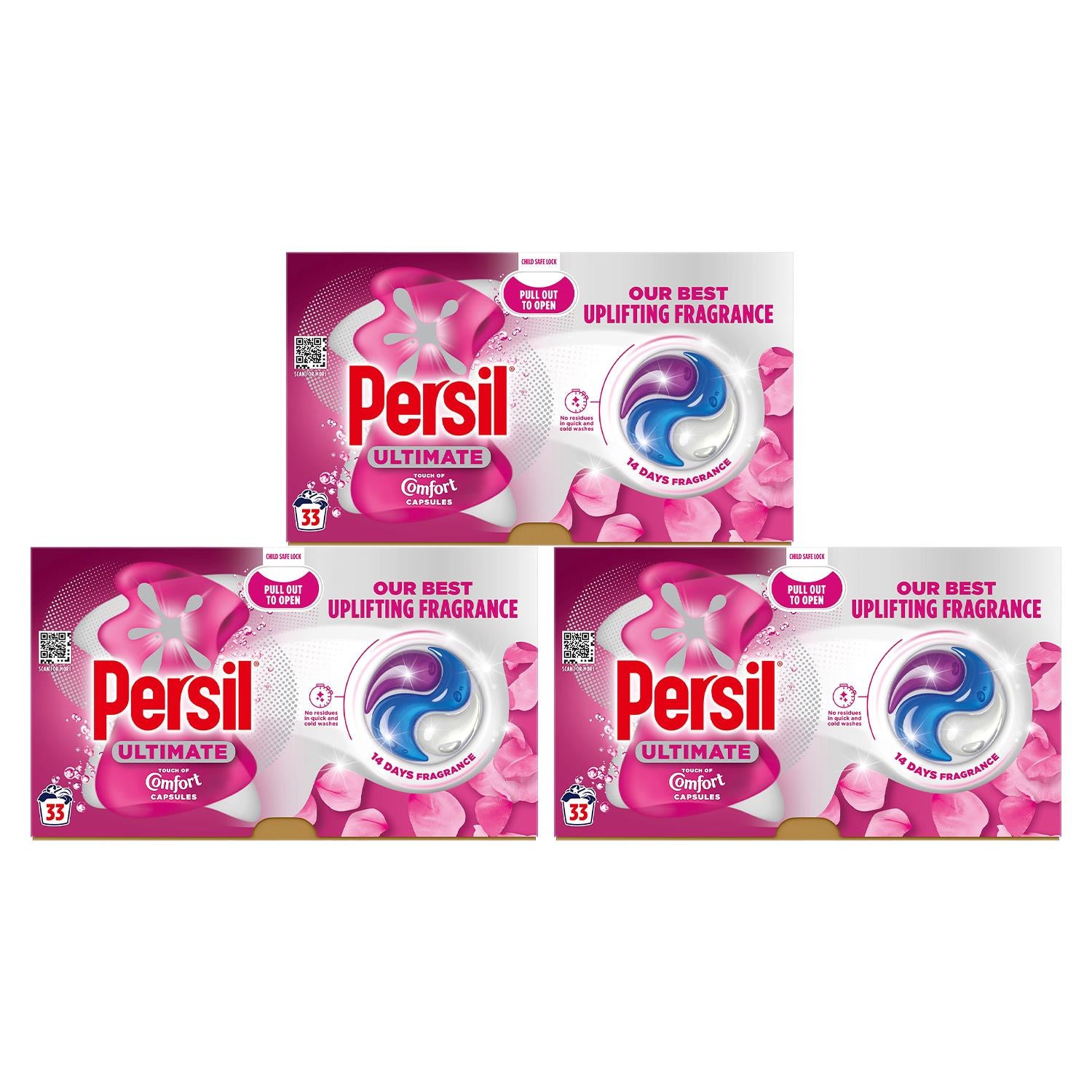 Ultimate Washing Capsules Touch Of Comfort 33 Washes, 3 Pack