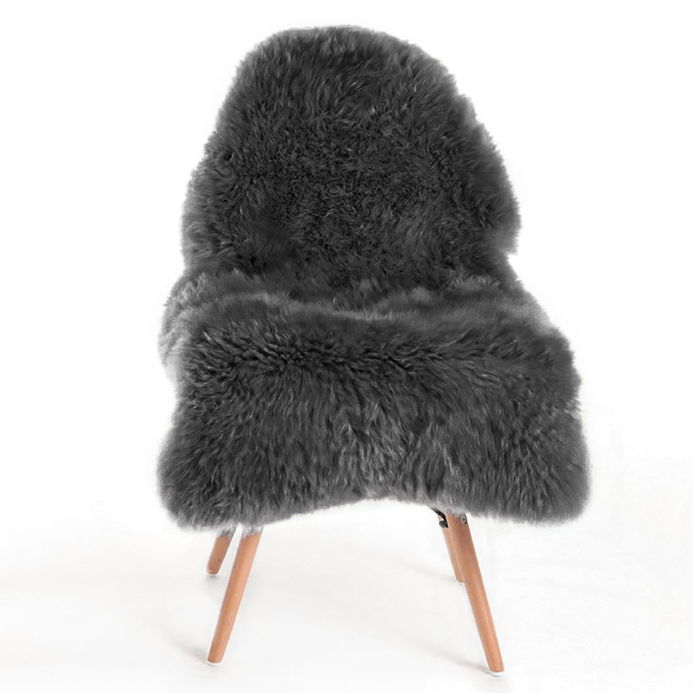 Irregular Shaped Super Soft Shaggy Area Rug | Dark Grey