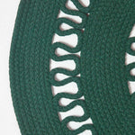 Crochet Braided Round Rug | 70cm x 70cm | Green