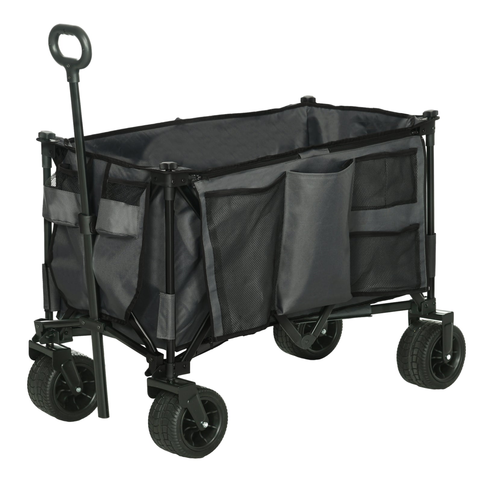 Folding Garden Camping Trolley Steel Frame | Dark Gray