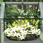 Raised Garden Bed W/ Greenhouse & Cover - Clear/Dark Grey