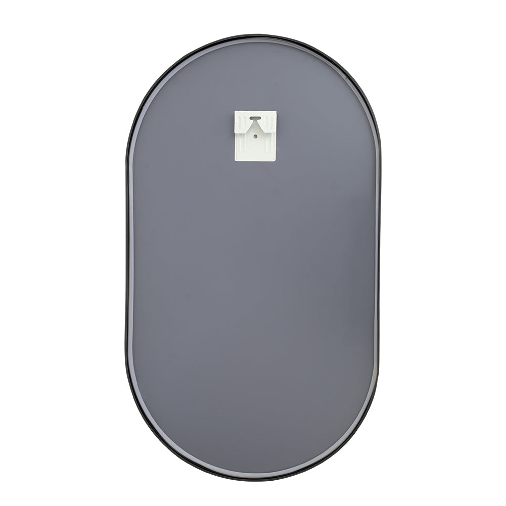40x70cm Modern Oval Wall Mirror Metal Wall Mirror | Black