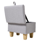 Breeins Linen Fabric Storage Ottoman