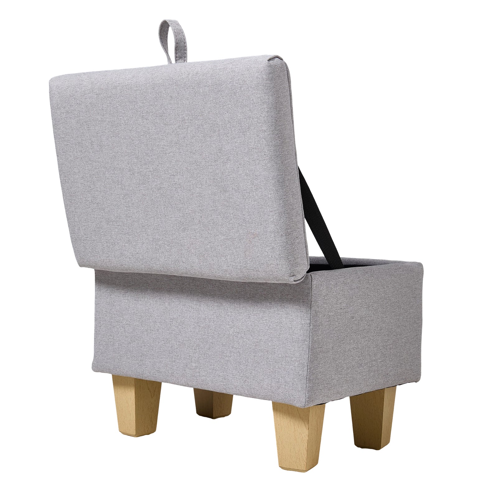 Breeins Linen Fabric Storage Ottoman