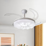 Dimmable Ceiling Fan Light With Remote And Retracted Blades