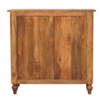 Spindle 3-drawer Chest – Solid Wood, Light Brown Finish
