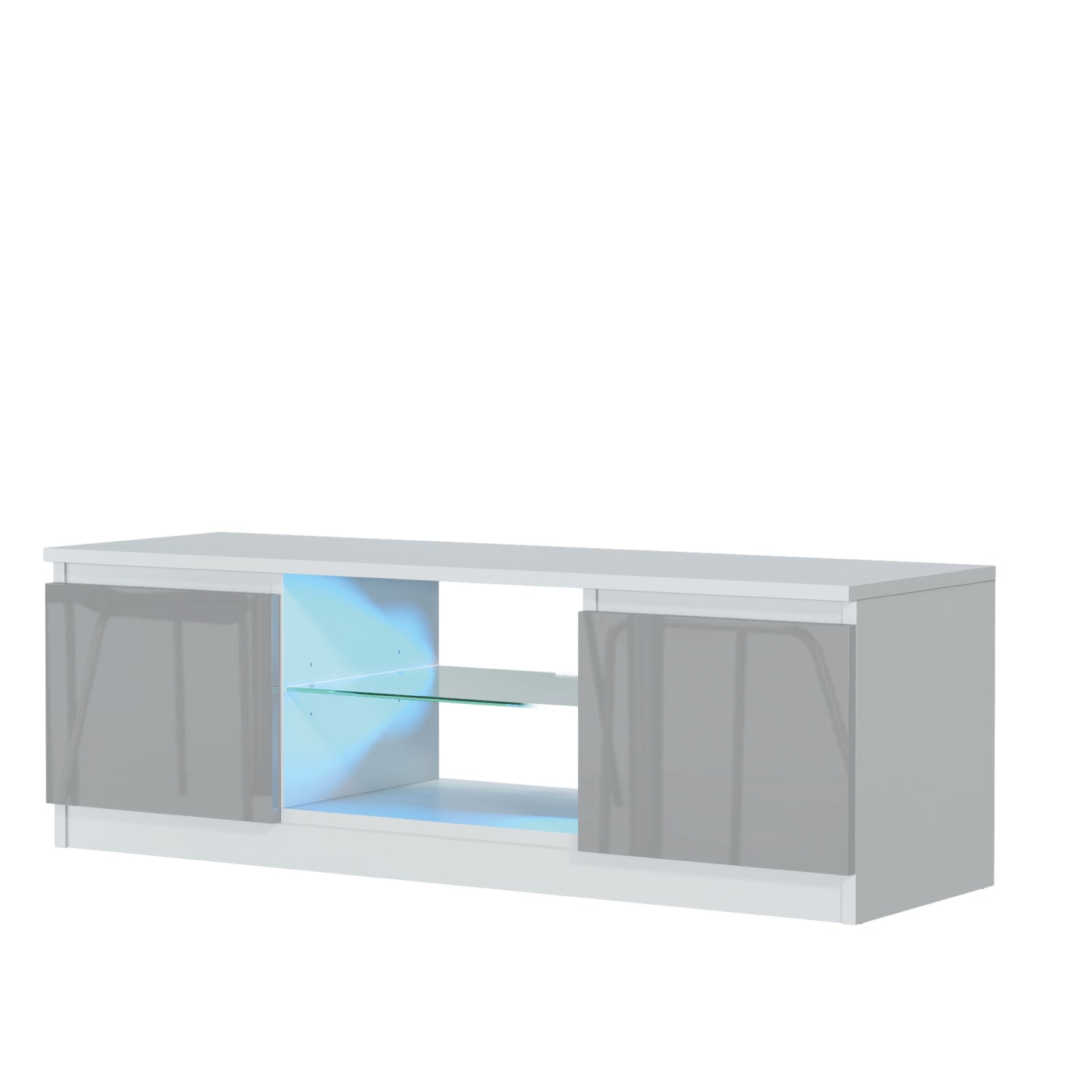 Aura Tv Unit 120cm With Led Lights | Large-Medium | Grey