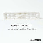 Cotton Plain Floor Cushion | 40cm x 40cm | White