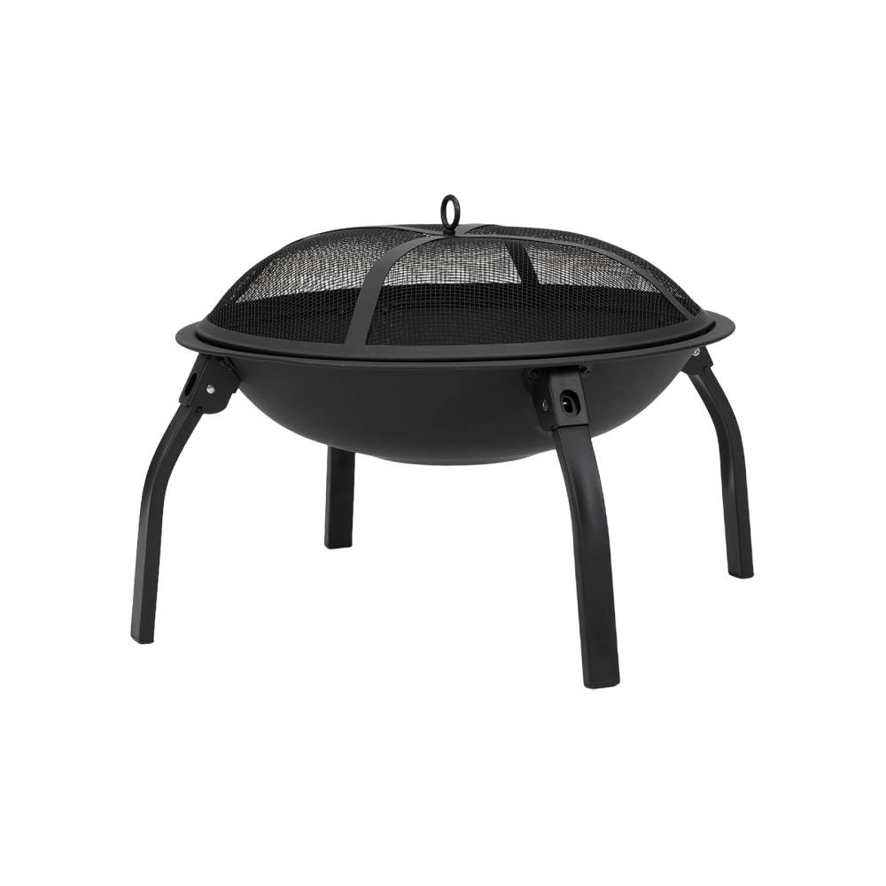 Heavy Duty Outdoor Fire Pit Folding Portable heater for Outdoors With Mesh Spark Screen And Grill Grate