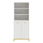 HYGRAD BUILT TO SURVIVE Bathroom Tall Storage Cabinet With 2 Laundry Hampers – Freestanding Organiser Cupboard