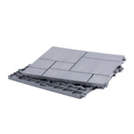 Pack Of 10 Mosaic Composite Interlocking Decking Tiles | Light Grey