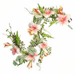 180cm Artificial Hanging  Pink Lily Plant Realistic Garland Trailing