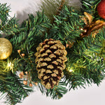 Pre-lit Artificial Christmas Door Wreath Holly Garland Decor 20 Led
