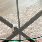 Sorrento 120cm Round Glass Dining Table